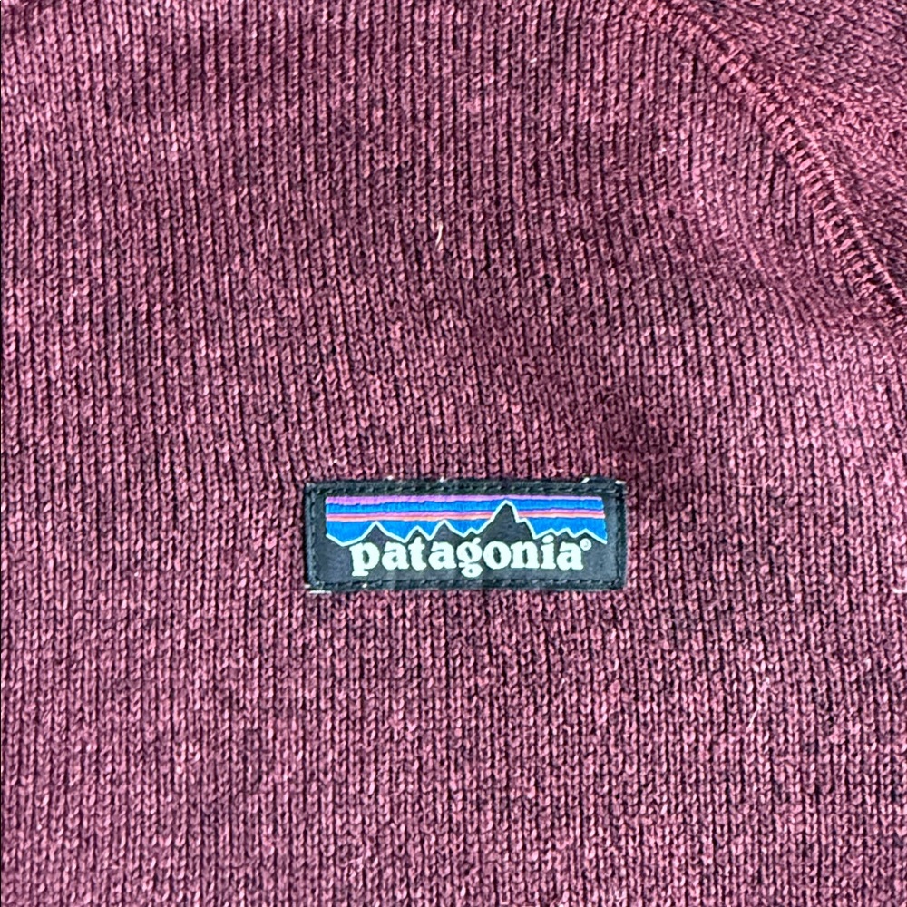 PATAGONIA BETTER SWEATER QUARTER ZIP FLEECE MAROON WOMENS MEDIUM - Picture 3 of 4